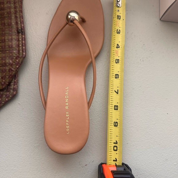 Loeffler Randall Odessa Nude leather Tan Block Heel Shoes Heel Sandals - Picture 6 of 7